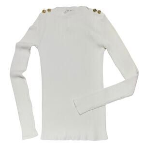 Max Mara Ribbed White Sweater
